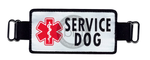 banner badge "service dog" with red caduceus