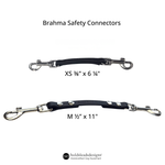 Two Brahma safety cords with measurements and brand name on a white background