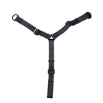 Large 1" wide Y-shaped chest harness strap on white background