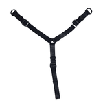 Medium 3/4" wide Y-shaped chest harness strap on white background