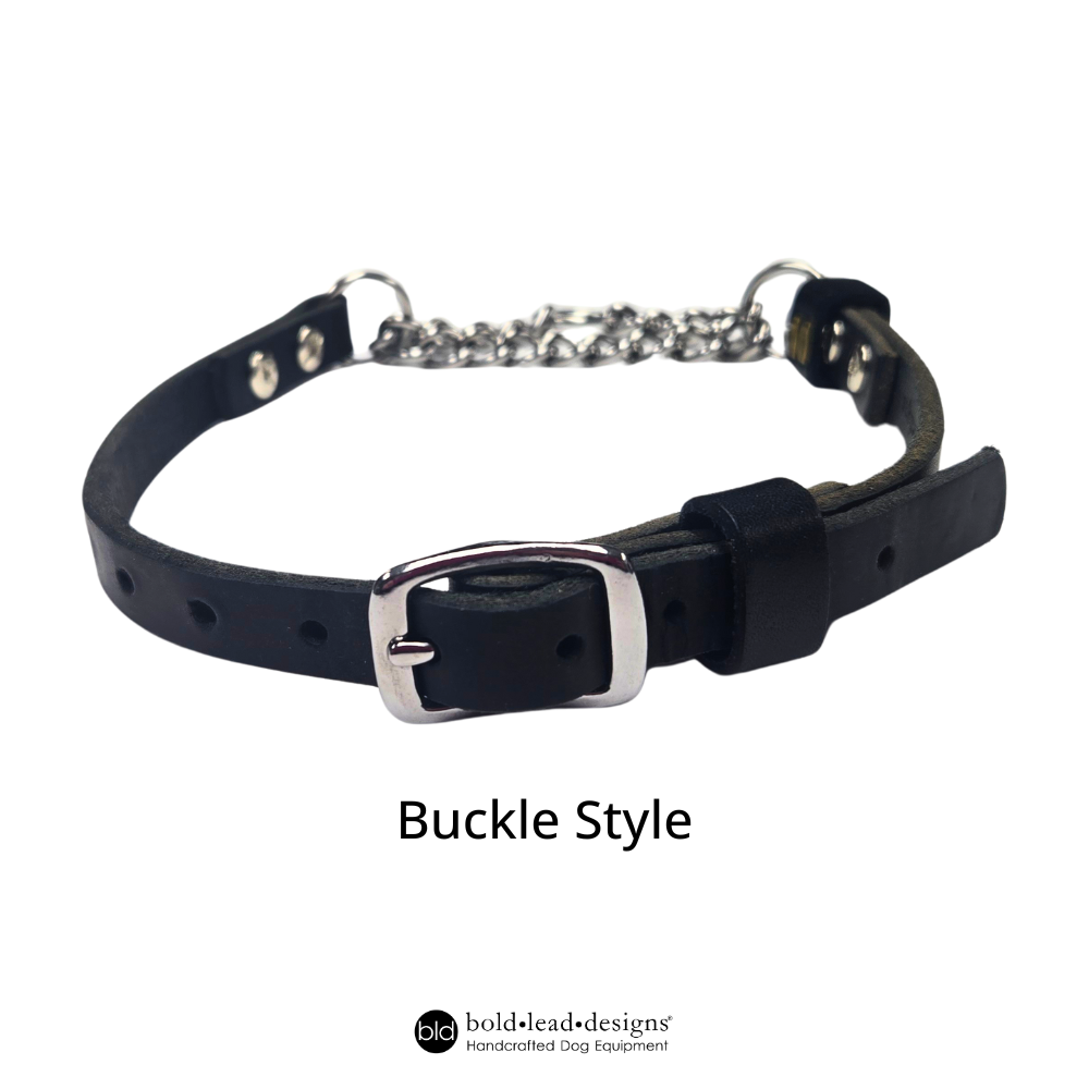 Leather Martingale 2.0 - half check collar