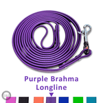 Purple Brahma longline leash on a white background