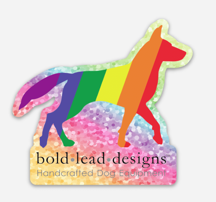 Sticker: Pride Dog Glitter (3 inch die cut)