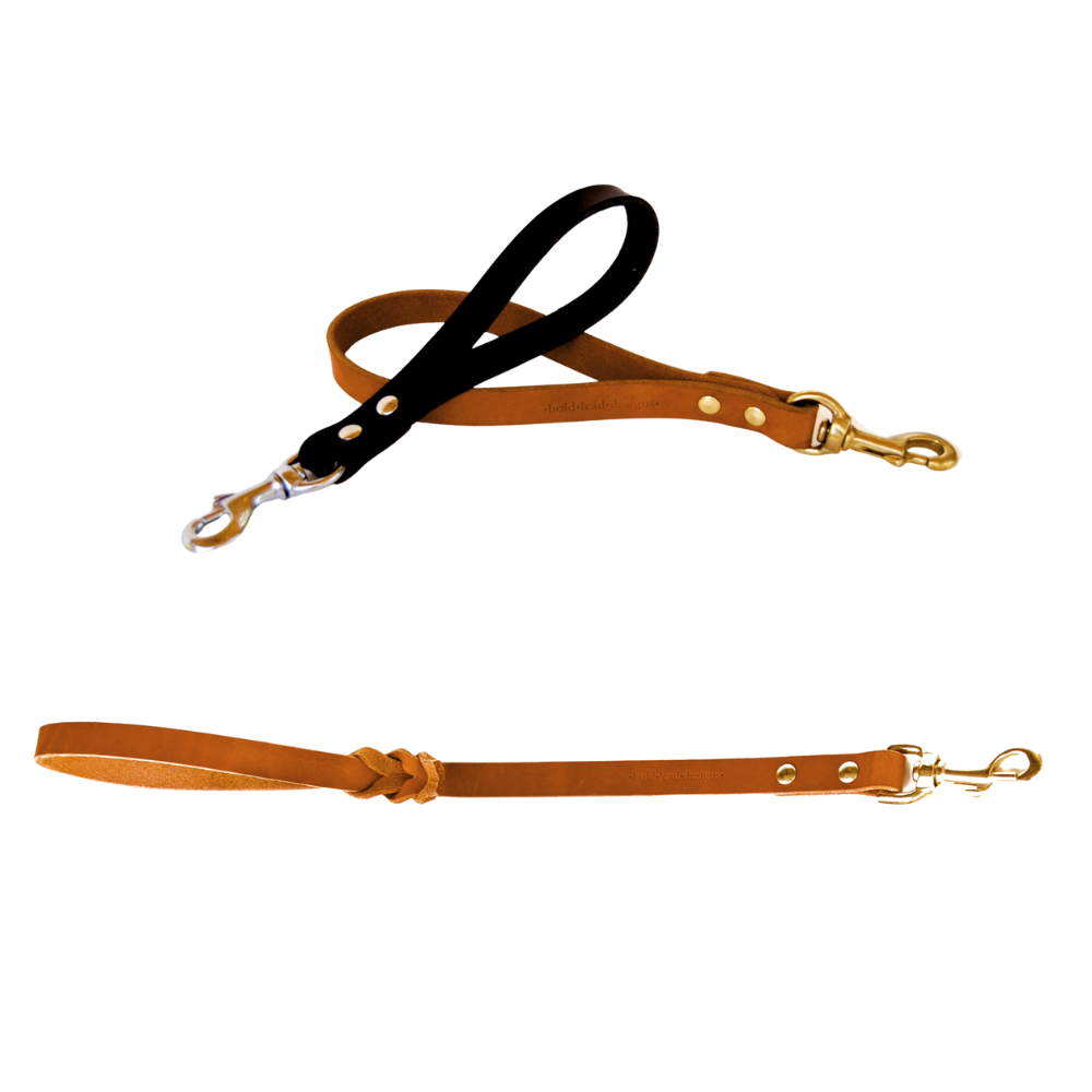 Traffic Lead - Short Leather Leash