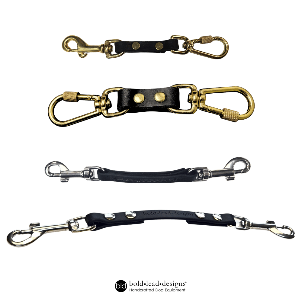 display of 4 brahma safety cords and connectors on white background