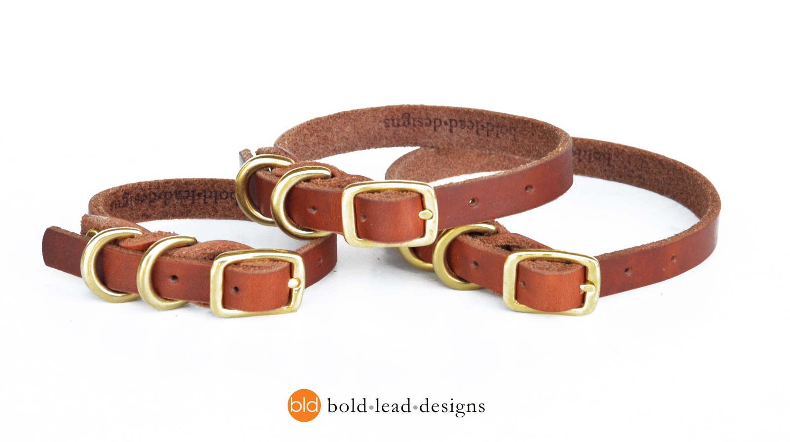 Dainty Dog Collar - Double D-Ring Leather Collar for Small Breeds